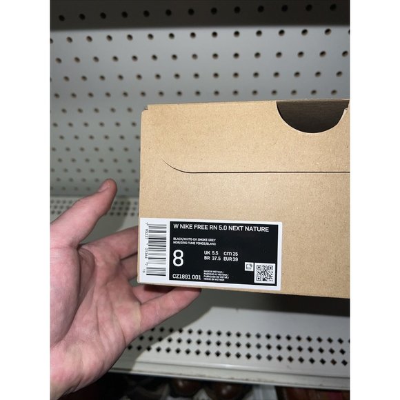 Nike Free RN 5.0 Next Nature Womens Athletic Running Shoes Size 8 Black White - Picture 8 of 8